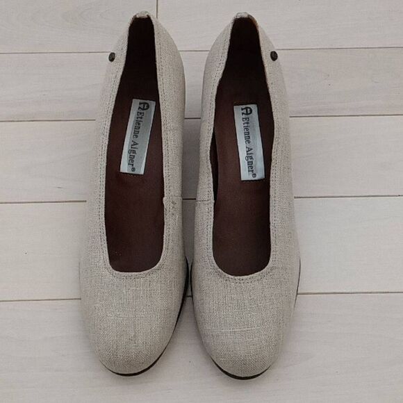 Etienne Aigner Women's Paloma Chunky Pump Heel Tan Size 7.5M - Picture 2 of 7